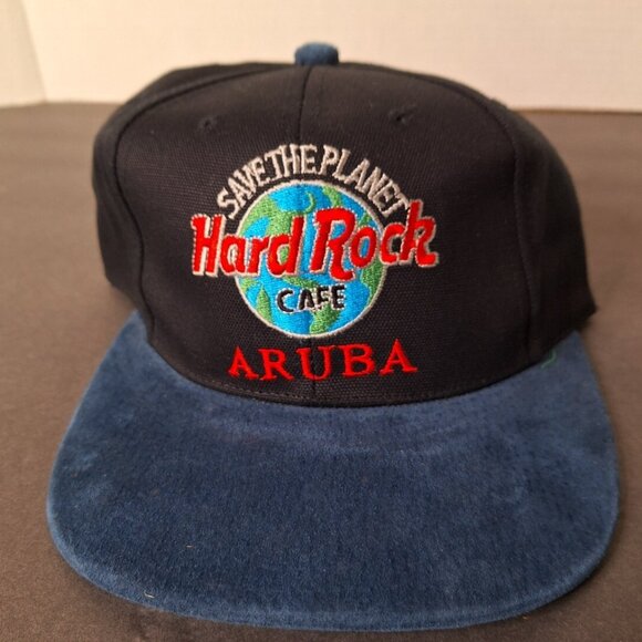 Hard Rock Other - HARD ROCK CAFE ARUBA SAVE THE PLANET EMBROIDERED LOGO Snap Back CAP HAT